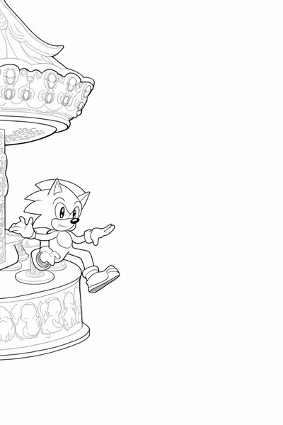 Super Sonic riding a time carousel