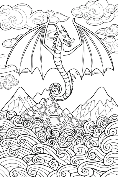 Charizard’s Epic Battle in the Sky Coloring Page