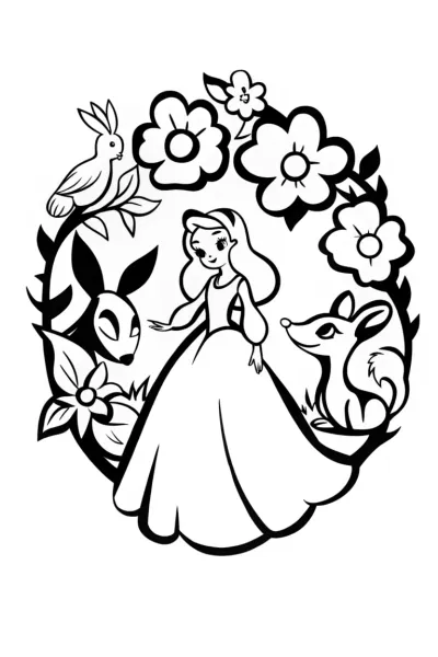 The Princess of Harmony Coloring Page