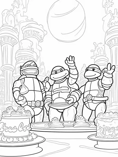 Teenage Mutant Ninja Turtles baking
