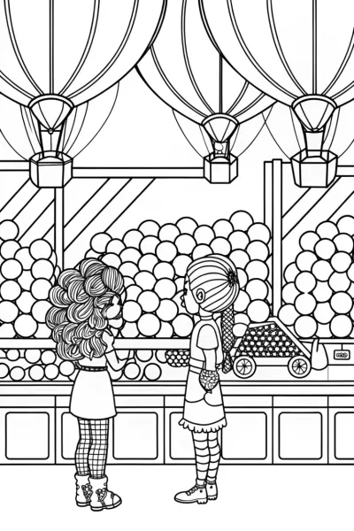 Rainbow High students in a balloon factory