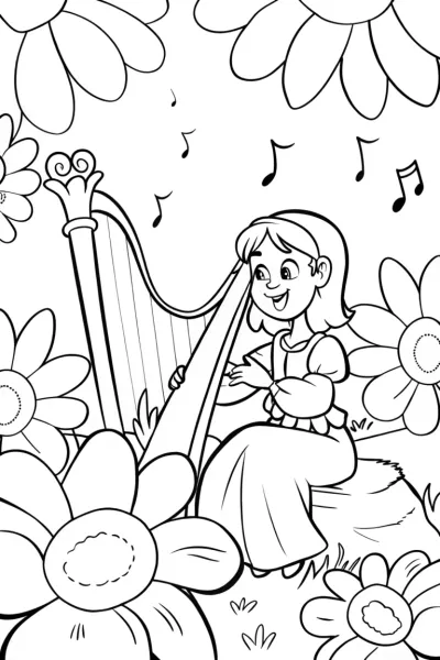 Mirabel’s Magical Music Garden Coloring Page
