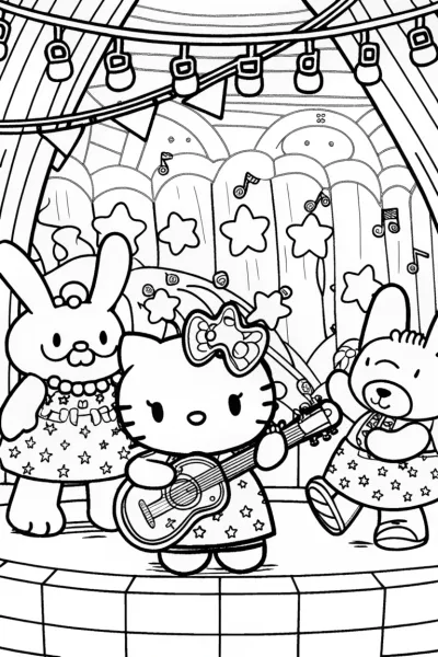 Hello Kitty at the Enchanted Music Fest