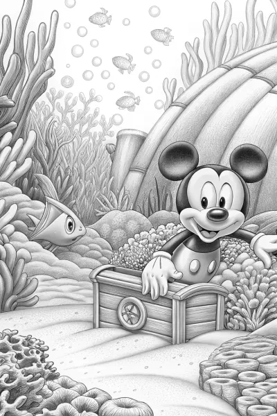 Mickey Mouse underwater treasure garden