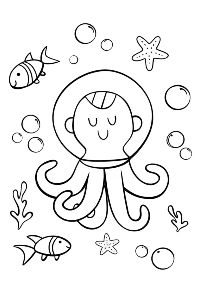Octonauts’ Bubble Bonanza Coloring Page