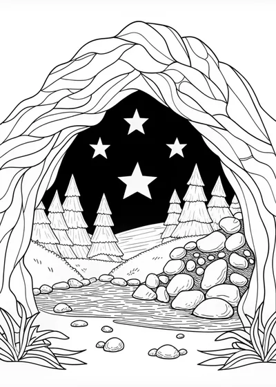 Starry Night in the Mountains