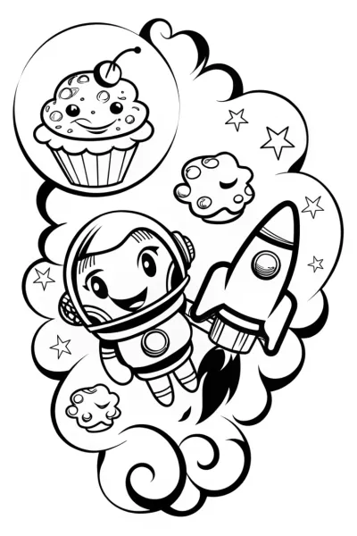 Galactic cupcake journey through space