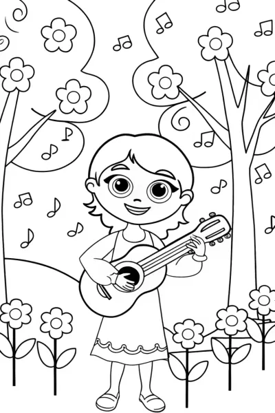 Mirabel’s Magical Musical Garden Coloring Page