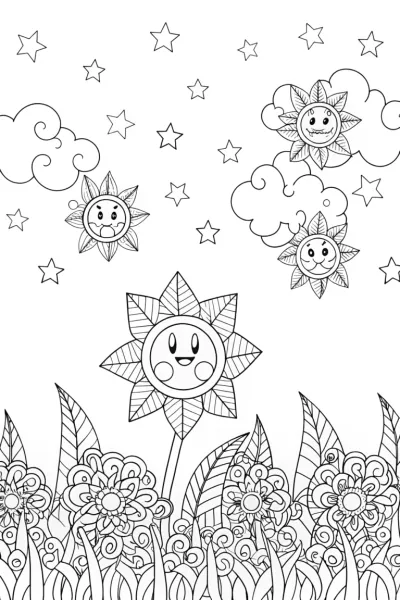 Kirby’s Cosmic Garden Adventure Coloring Fun!