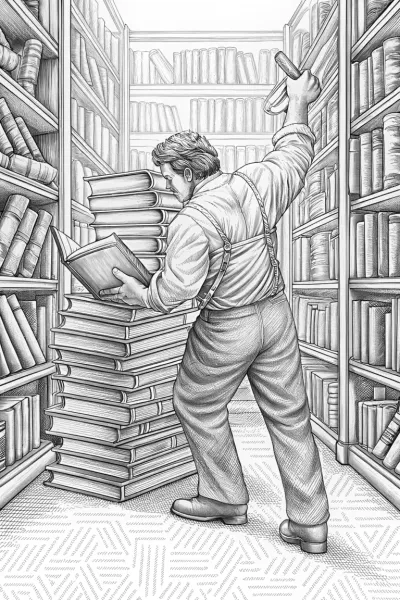 Hulk the librarian in a book battle