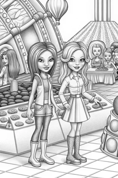 Bratz dolls at a science fair