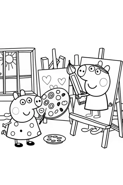 Peppa Pig’s Colorful Art Exploration