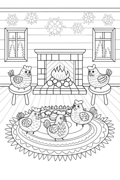 Chickens’ Cozy Winter Retreat with Henrietta and Friends