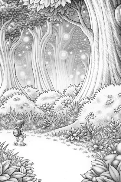 Bowser exploring an alien forest