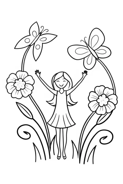 Magical Butterfly Dance with Mirabel Coloring Page