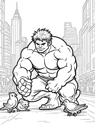 Hulk protecting urban wildlife