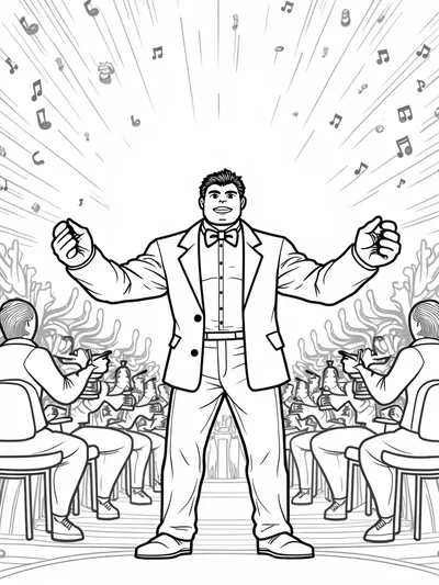 Hulk conducting a cosmic orchestra