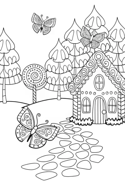 Butterfly treasure hunt in Candy Land