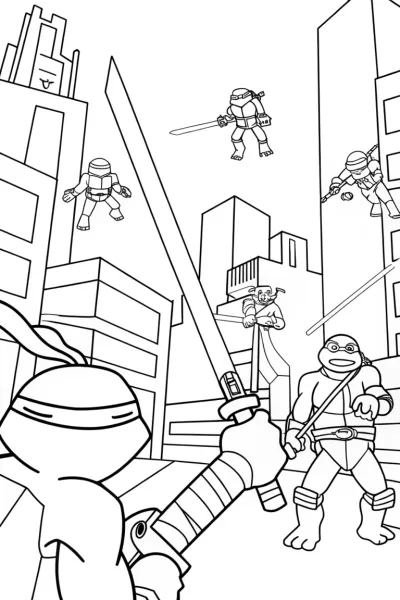 Ninja Turtles tech wizards battle