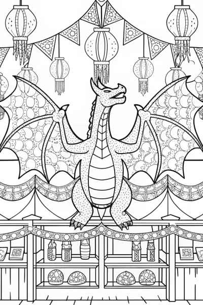 Charizard’s Fiery Festival Coloring Adventure