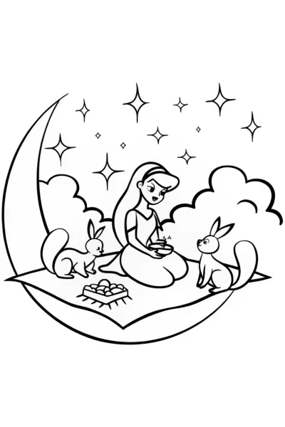 Jasmine’s Starry Soiree Coloring Page