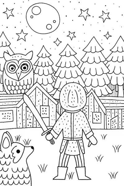 Demon Slayer Guardian Spirits Coloring Page