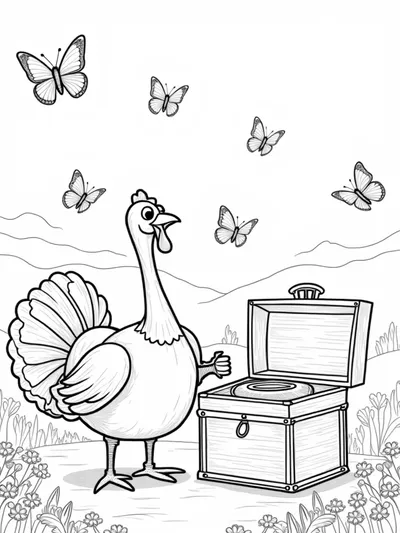 Turkey discovering a music box