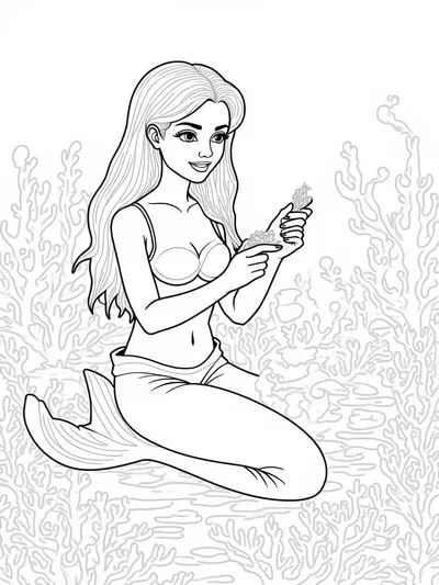 Mermaid sculptor crafting wonders