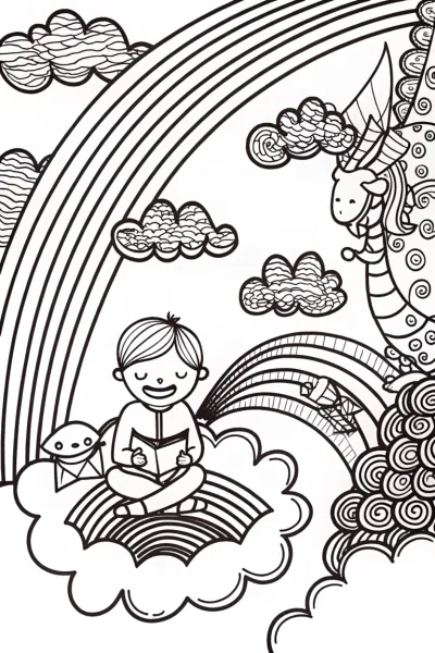 Rainbow Dreams Coloring Page