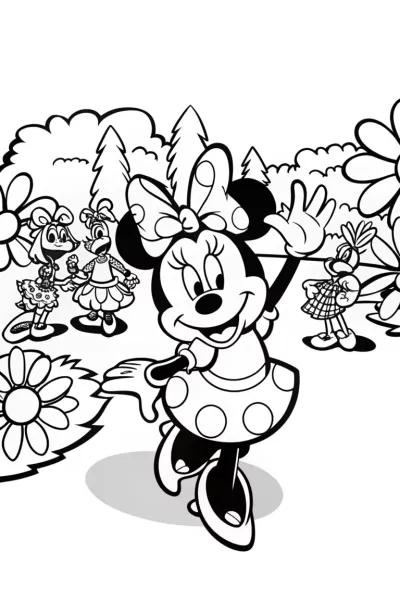 Minnie Mouse’s Garden Parade Coloring Page