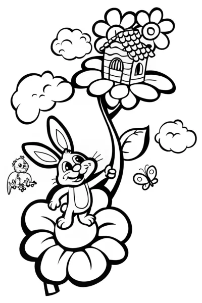 Banban’s Enchanted Garden Climb Coloring Page