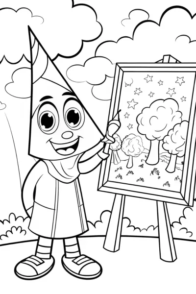 Lightning Bolt Nature Art Coloring Page