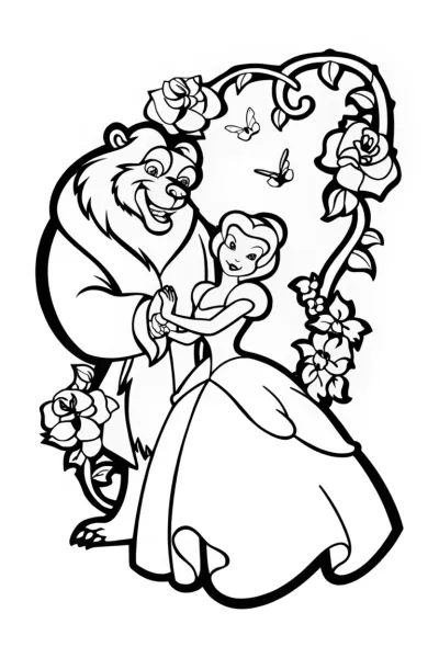 The Enchanted Rose Garden with Belle and the Beast
