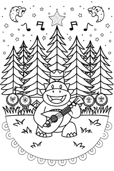 Bowser’s Enchanted Starlight Concert Coloring Page