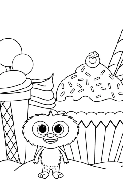 Huggy Wuggy in ice cream land