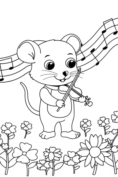 Milo the Mouse in a musical garden