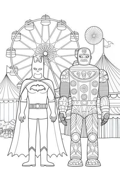 Batman and the Mechanical Menace Coloring Page