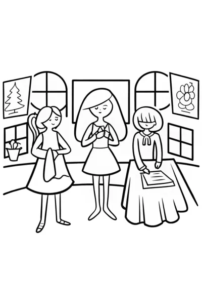 Rainbow High Creativity Workshop Coloring Page