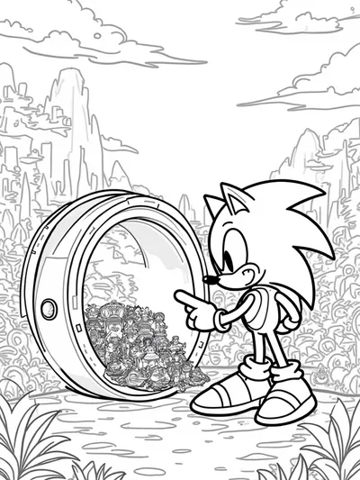 Super Sonic exploring a time capsule