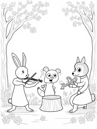 Rabbit and fox orchestra