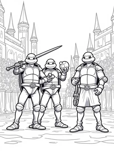 TMNT in a medieval tournament
