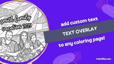 Easily add text to your coloring pages