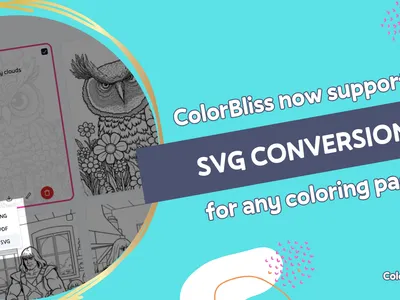 Download your coloring pages as SVG