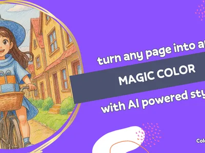 Magic Coloring turns any page into finished art in seconds