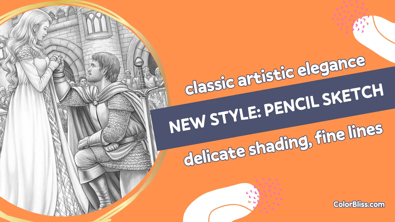 Pencil Sketch Coloring Page Generator