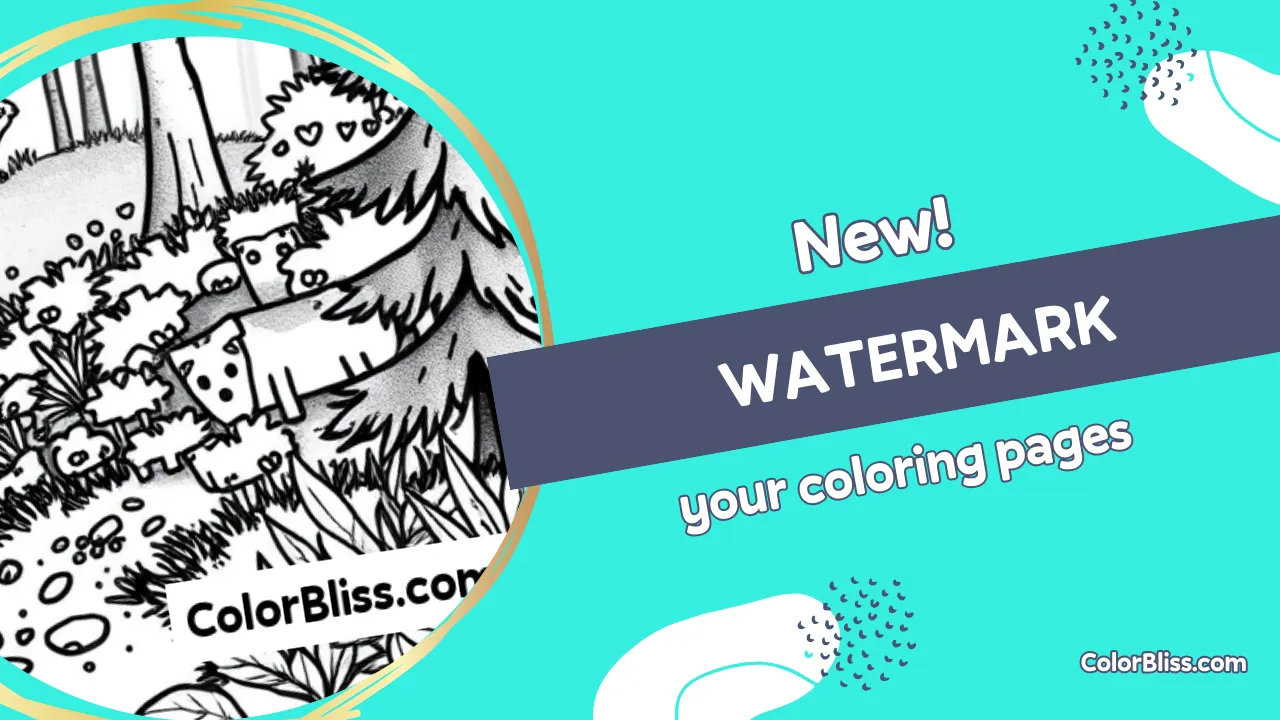A coloring page of Changelog: Custom Watermarks