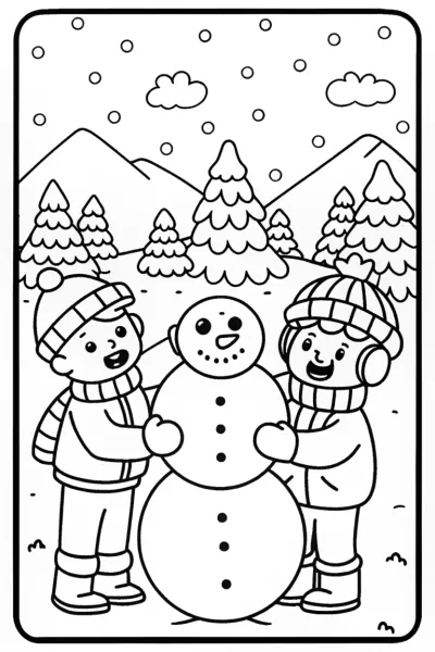 Mario and Luigi’s Snowy Adventure Coloring Page