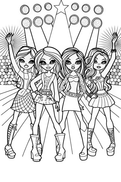 Bratz Fashion Showdown: Color Your Favorite Dolls!