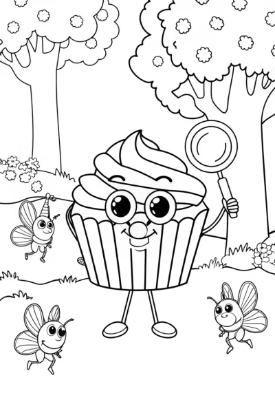 Cupcake Chic’s Enchanted Forest Coloring Page