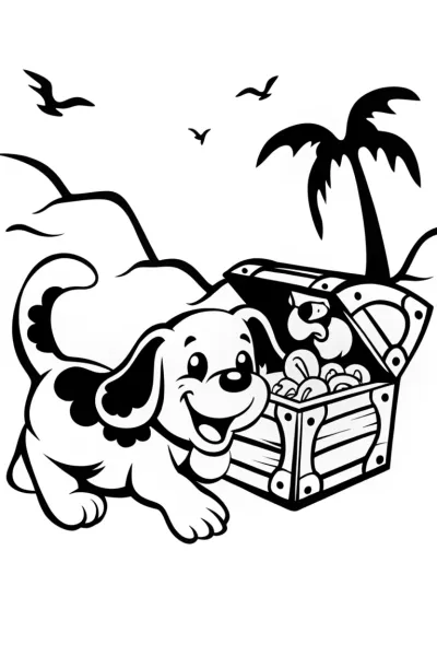 Puppy digging for buried treasure